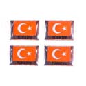 12 Turkish Flag Stickers