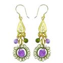 Серьги Purple & Green Harmony