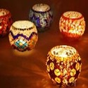 Настольный мозаичный восточный подсвечник