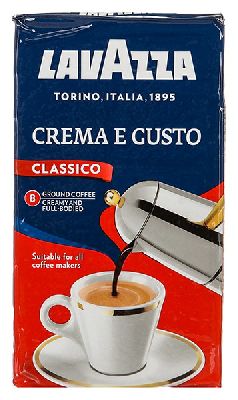 КОФЕ МОЛОТЫЙ LAVAZZA CREMA E GUSTO 250 ГР.