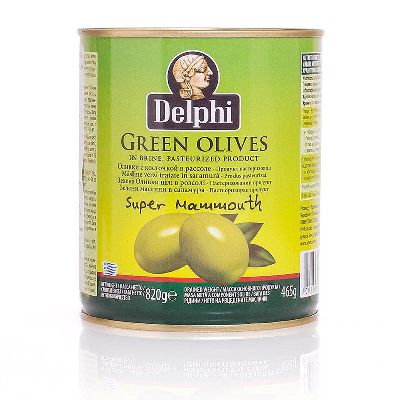 Оливки с косточкой в рассоле DELPHI Super Mammouth 91-100 820г