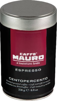 КОФЕ МОЛОТЫЙ MAURO CENTOPERCENTO ESPRESSO 250 ГР. (Ж.Б.)