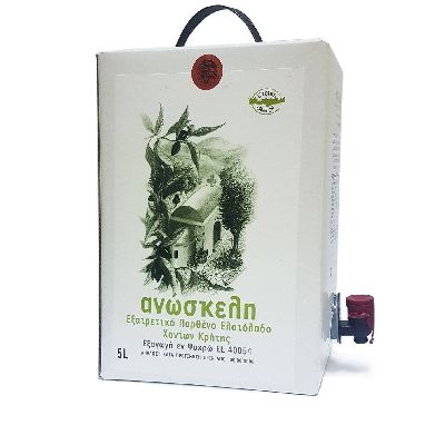 Масло оливковое Extra Virgin ANOSKELI Bag in Box 5л