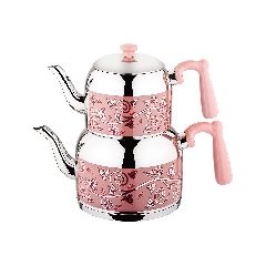 Электрический чайник розовый с узором OZKENT