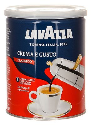 КОФЕ МОЛОТЫЙ LAVAZZA CREMA E GUSTO 250 ГР. Ж/Б