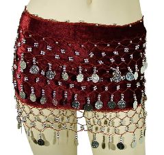 Burgundy Bellydancing Hip scarf