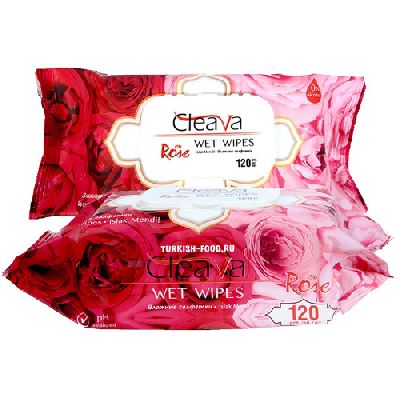 Влажные салфетки CLEAVA ROSE 120 шт