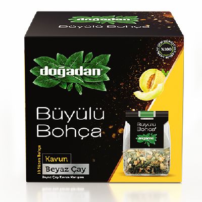 Белый чай с дыней, крупно листовой микс чай DOGADAN BUYULU BOHCA 12 гр