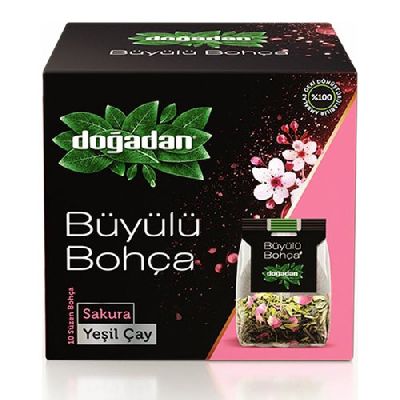 Японская сакура (зелёный чай), крупно листовой микс чай DOGADAN BUYULU BOHCA 12 гр