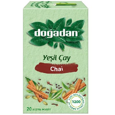 Зелёный чай с семенами чиа 20 пакетиков DOGADAN