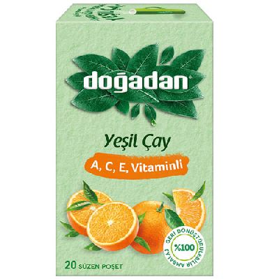 Зелёный чай с витаминами А-С-Е, 20 пакетиков DOGADAN